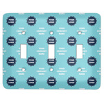 Logo & Company Name Light Switch Cover - 3 Toggle Plate