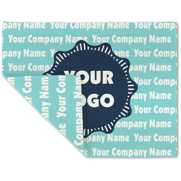 Logo & Company Name Linen Placemat - Folded Corner (double side)