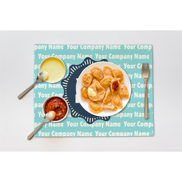 Logo & Company Name Linen Placemat - Lifestyle (single)