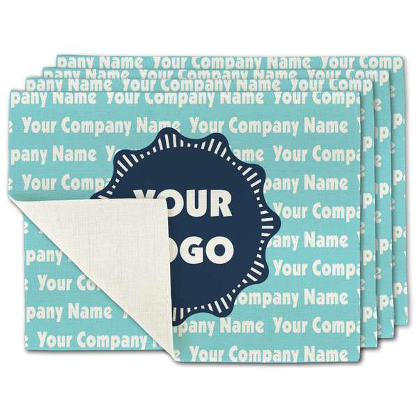 Custom Logo & Company Name Single-Sided Linen Placemat - Set of 4