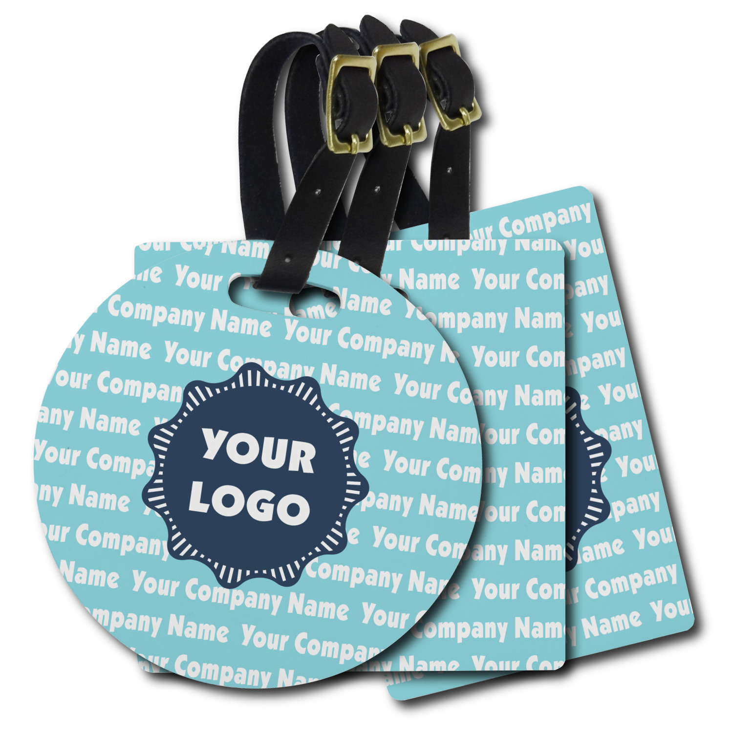 Logo & Company Name Plastic Luggage Tag YouCustomizeIt