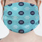 Logo & Company Name Mask - Pleated (new) Front View on Girl