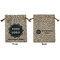Logo & Company Name Medium Burlap Gift Bag - Front and Back