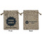 Logo & Company Name Burlap Gift Bag - Medium -Double-Sided