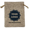 Logo & Company Name Medium Burlap Gift Bag - Front