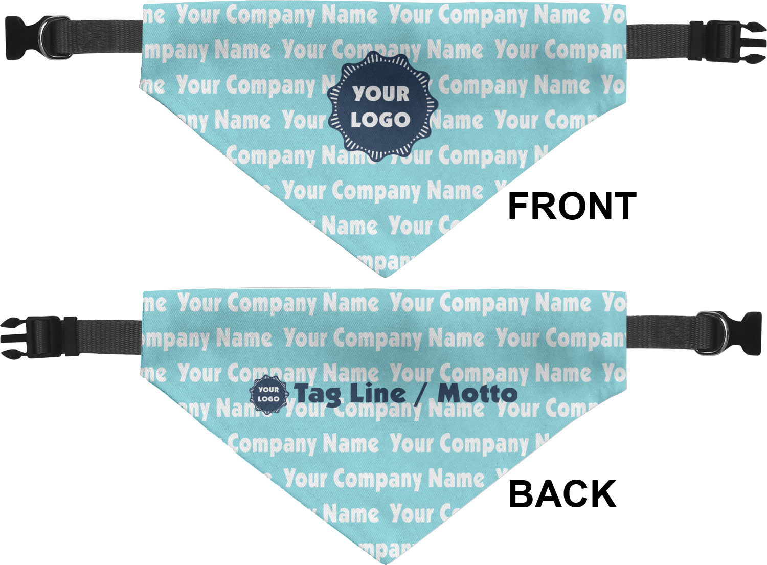 Logo & Company Name Dog Bandana Medium (Personalized) YouCustomizeIt