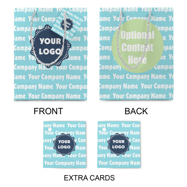 Logo & Company Name Medium Gift Bag - Approval
