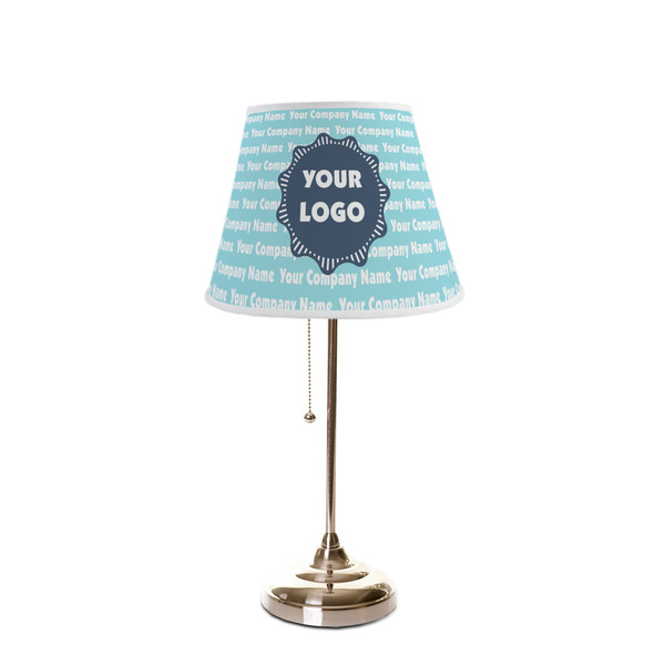 Logo & Company Name Poly Film Empire Lampshade - On Stand