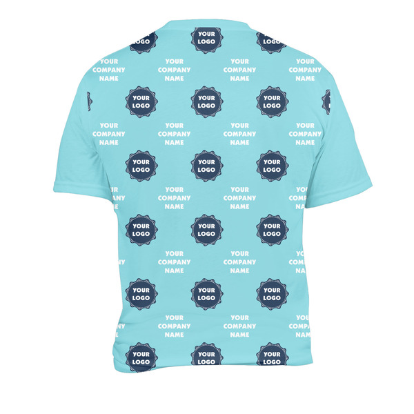 Logo & Company Name Men's Crew Neck T Shirt Medium - Back