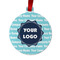Logo & Company Name Metal Ball Ornament - Front