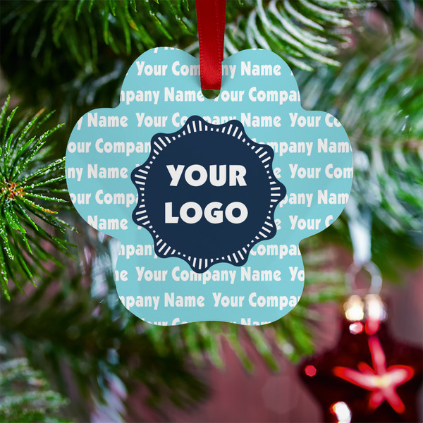Logo & Company Name Metal Paw Ornament - Lifestyle