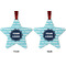 Logo & Company Name Metal Star Ornament - Front and Back