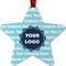 Logo & Company Name Metal Star Ornament - Front