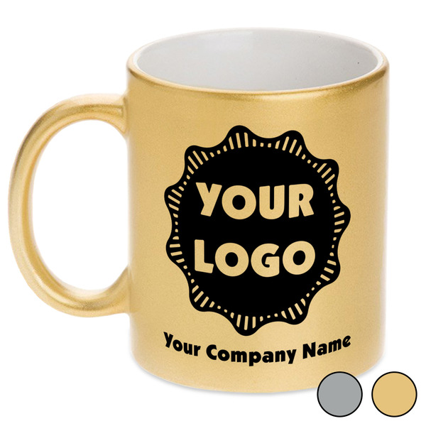 Logo & Company Name Metallic Mugs
