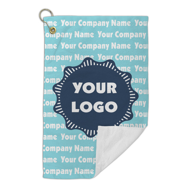 Logo & Company Name Microfiber Golf Towels Small - FRONT FOLDED