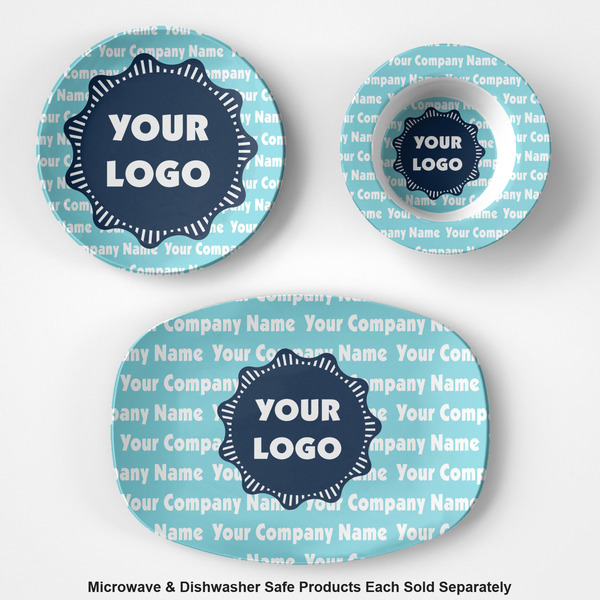 Logo & Company Name Microwave & Dishwasher Safe CP Plastic Dishware - Group