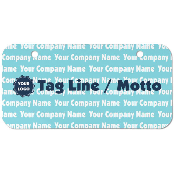 Logo & Company Name Mini Bicycle License Plate - Two Holes