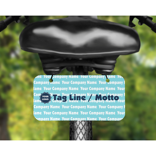 Logo & Company Name Mini License Plate on Bicycle - LIFESTYLE Two holes