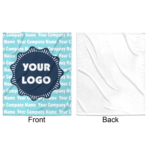 Logo & Company Name Minky Blanket - 50"x60" - Single Sided - Front & Back