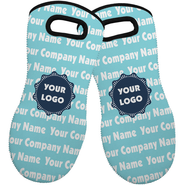 Custom Logo & Company Name Neoprene Oven Mitts - Set of 2