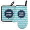 Logo & Company Name Left Oven Mitt & Pot Holder Set