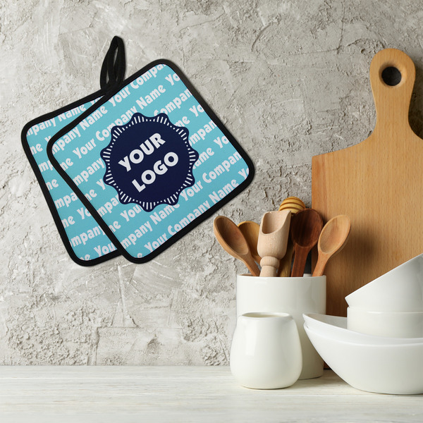 Logo & Company Name Neoprene Pot Holder - Set of 2  LIFESTYLE