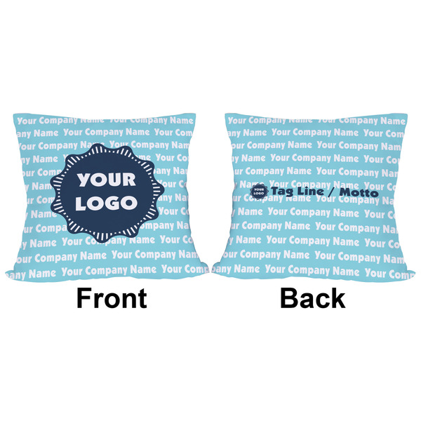 Logo & Company Name Outdoor Pillow - 16x16