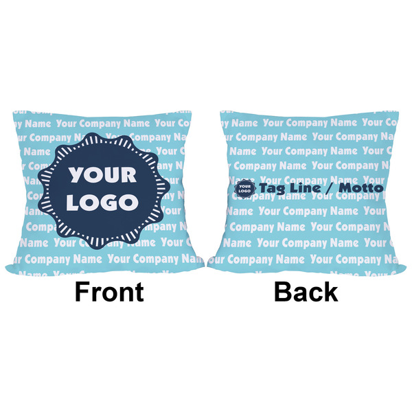 Logo & Company Name Outdoor Pillow - 20x20