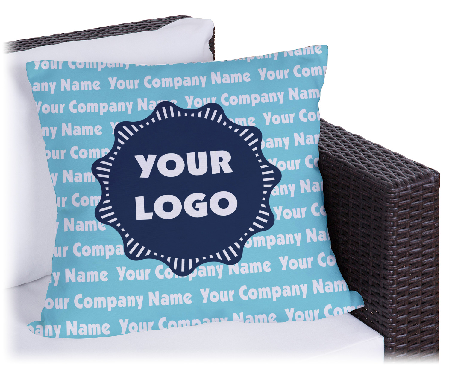Logo & Company Name Outdoor Pillow 16" (Personalized) YouCustomizeIt