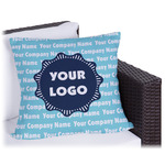 Logo & Company Name Outdoor Pillow - 18"
