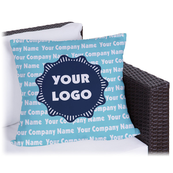 Custom Logo & Company Name Outdoor Pillow - 20"
