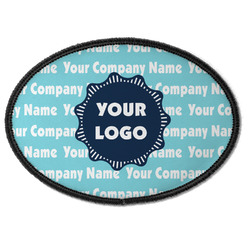 Logo & Company Name Iron On Oval Patch