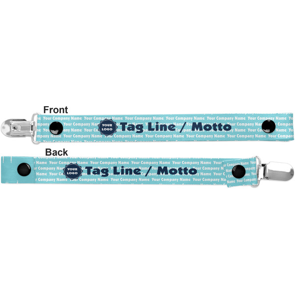 Logo & Company Name Pacifier Clip - Front and Back