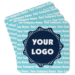 Logo & Company Name Square Paper Coasters