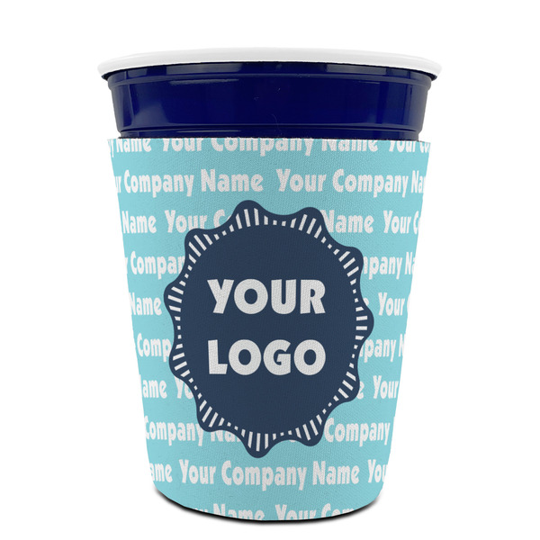 Logo & Company Name Party Cup Sleeves - without bottom - FRONT (on cup)