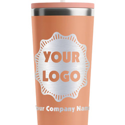 Logo & Company Name RTIC Everyday Tumbler with Straw - 28oz - Peach - Double-Sided