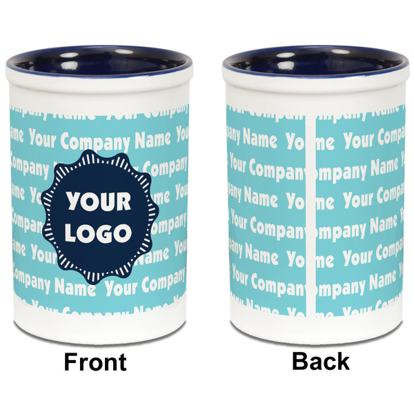 Logo & Company Name Pencil Holder - Blue - approval