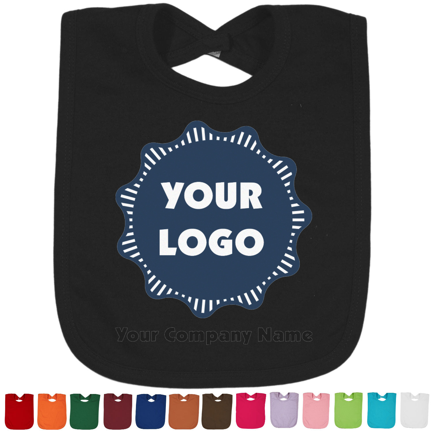 Logo &amp; Company Name Baby Bib - 14 Bib Colors (Personalized ...