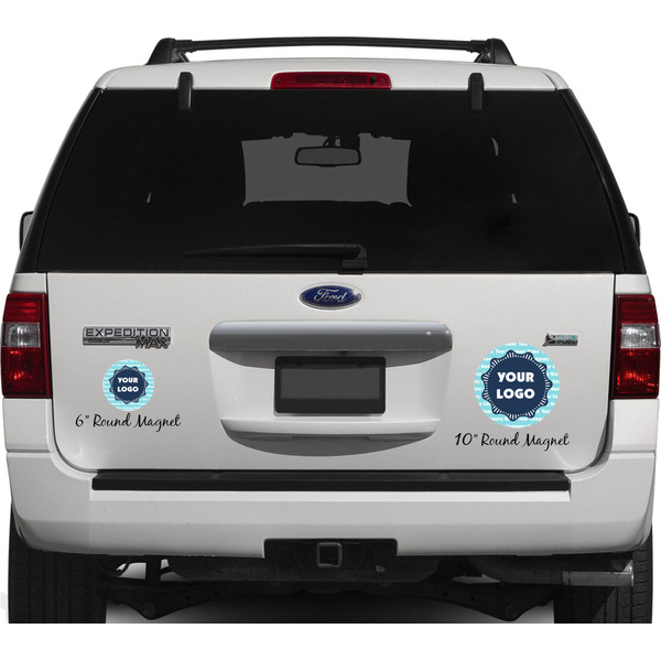 Logo & Company Name Personalized Car Magnets on Ford Explorer