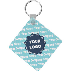 Logo & Company Name Diamond Plastic Keychain