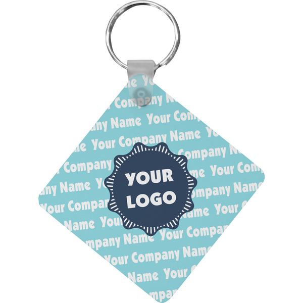Custom Logo & Company Name Diamond Plastic Keychain