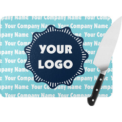 Logo & Company Name Rectangular Glass Cutting Board
