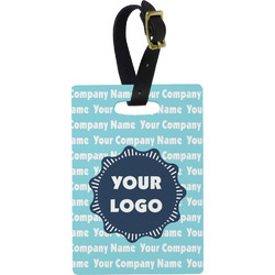 Logo & Company Name Plastic Luggage Tag - Rectangular