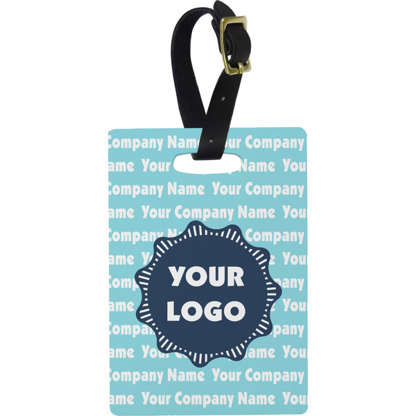 Custom Logo & Company Name Plastic Luggage Tag - Rectangular