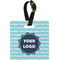 Logo & Company Name Plastic Luggage Tag - Square