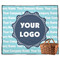 Logo & Company Name Picnic Blanket - Flat - With Basket