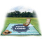 Logo & Company Name Picnic Blanket - with Basket Hat and Book - in Use