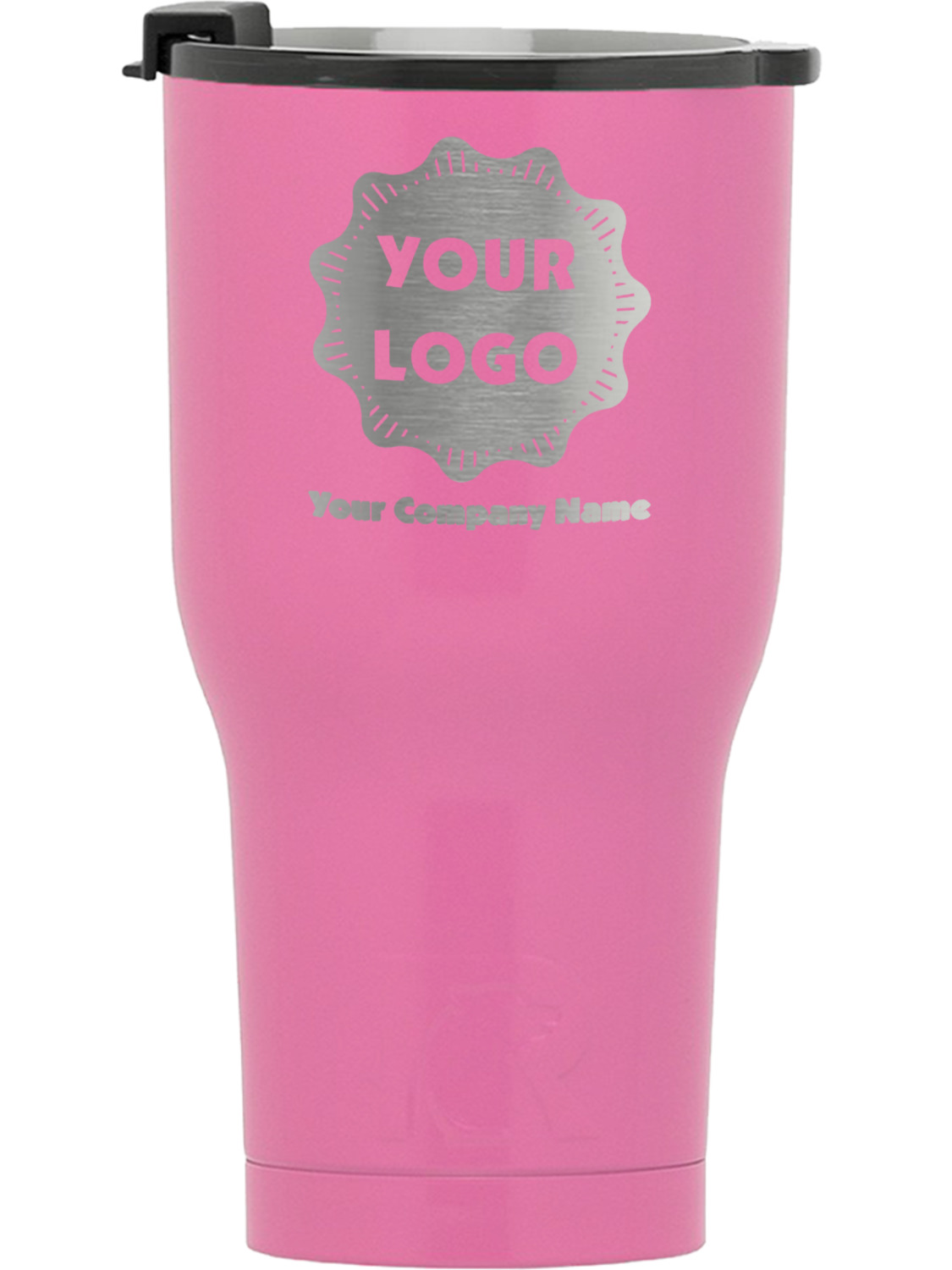 Logo & Company Name RTIC Tumbler Pink Engraved Front (Personalized) YouCustomizeIt