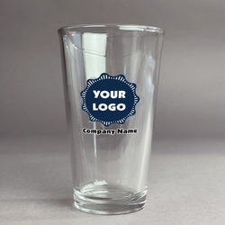 Logo & Company Name Pint Glass - Full Color Logo