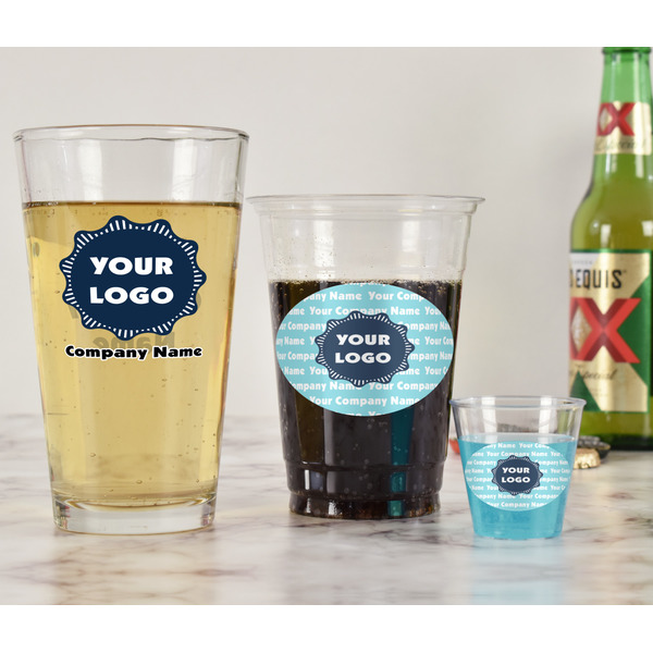 Logo & Company Name Pint Glass - Two Content - In Context